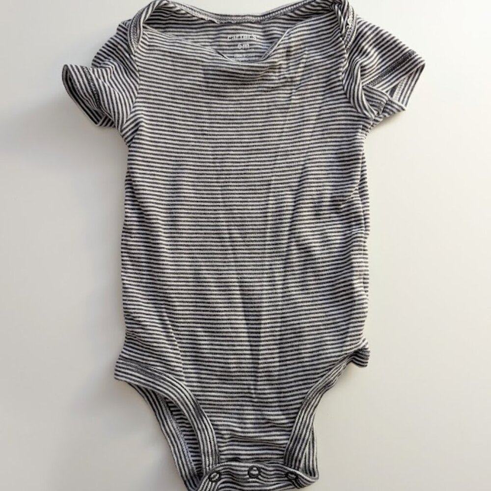 Carter's grey and white bodysuit